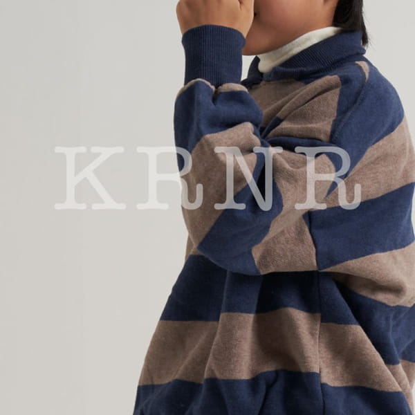 KURENARD - Korean Children Fashion - #Kfashion4kids - Stripes Collar Sweatshirt - 7
