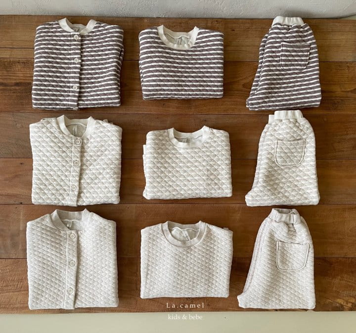 LA CAMEL - Korean Children Fashion - #Kfashion4kids - Latte Top Bottom Set - 2