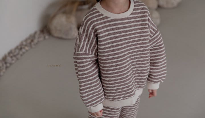 LA CAMEL - Korean Children Fashion - #Kfashion4kids - Latte Top Bottom Set - 4