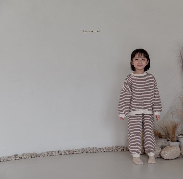 LA CAMEL - Korean Children Fashion - #Kfashion4kids - Latte Top Bottom Set - 5