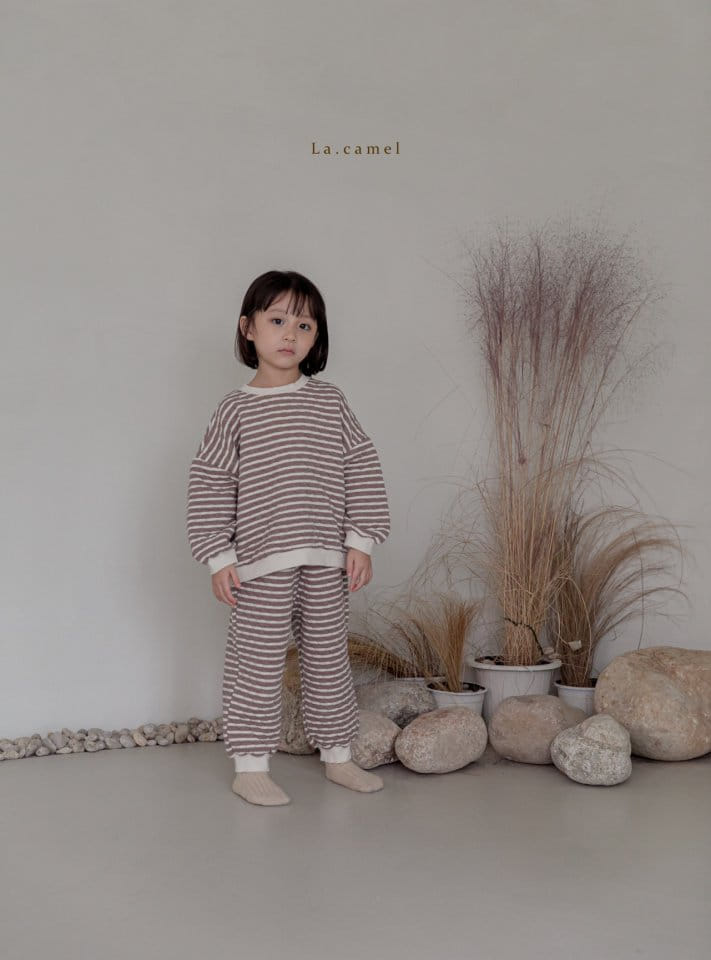 LA CAMEL - Korean Children Fashion - #Kfashion4kids - Latte Top Bottom Set - 6