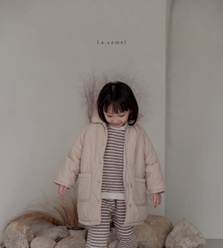 LA CAMEL - Korean Children Fashion - #Kfashion4kids - Latte Top Bottom Set - 8
