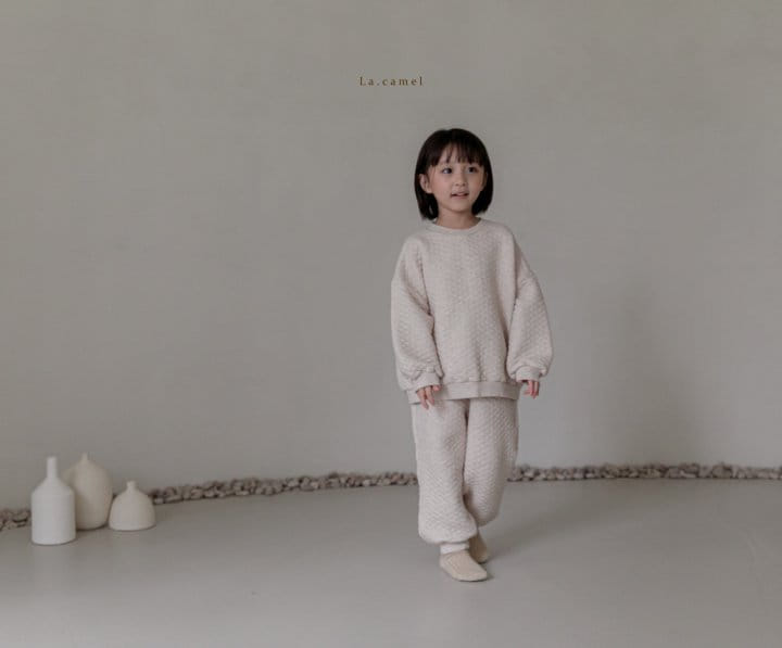 LA CAMEL - Korean Children Fashion - #Kfashion4kids - Latte Top Bottom Set - 9