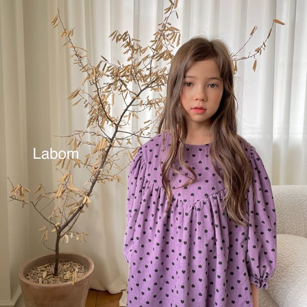 LABOM - Korean Children Fashion - #Kfashion4kids - Heart Rib One-piece - 10