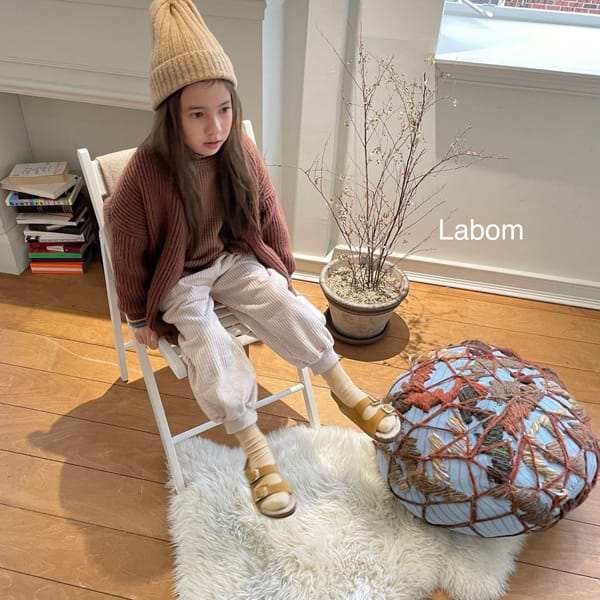 LABOM - Korean Children Fashion - #Kfashion4kids - Frankie Rib Jogger Pants - 8