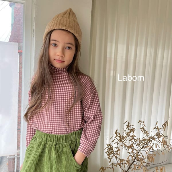 LABOM - Korean Children Fashion - #Kfashion4kids - Coby Check Turtleneck Tee