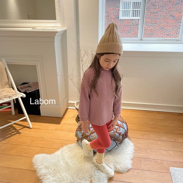 LABOM - Korean Children Fashion - #Kfashion4kids - Coby Check Turtleneck Tee - 4