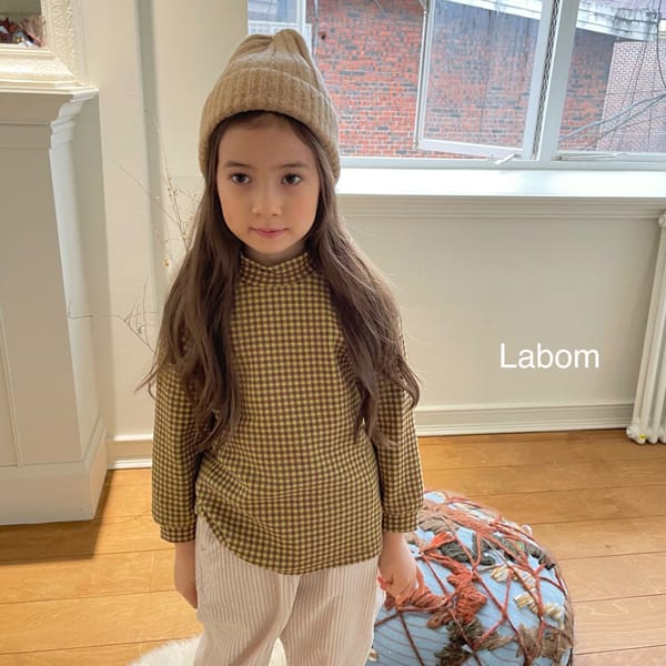 LABOM - Korean Children Fashion - #Kfashion4kids - Coby Check Turtleneck Tee - 7