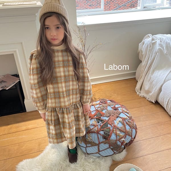 LABOM - Korean Children Fashion - #Kfashion4kids - Joui Check One-piece - 10