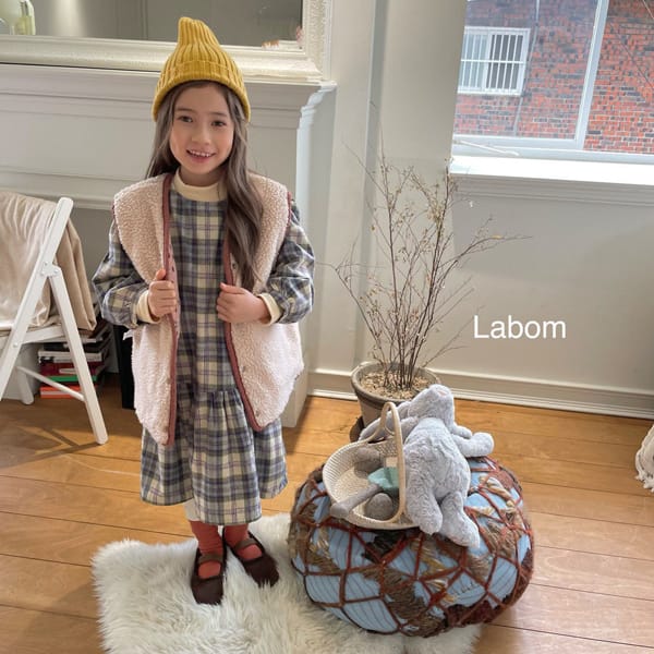LABOM - Korean Children Fashion - #Kfashion4kids - Joui Check One-piece - 3