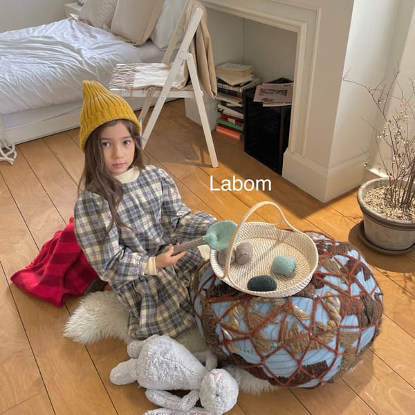 LABOM - Korean Children Fashion - #Kfashion4kids - Joui Check One-piece - 4