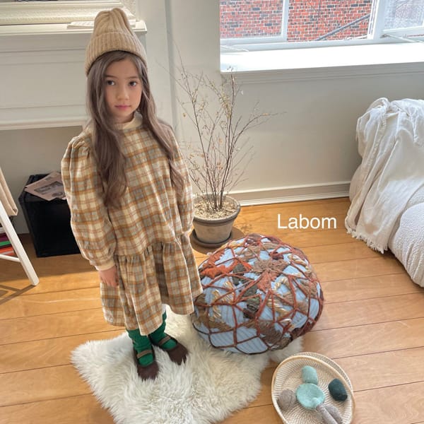 LABOM - Korean Children Fashion - #Kfashion4kids - Joui Check One-piece - 6