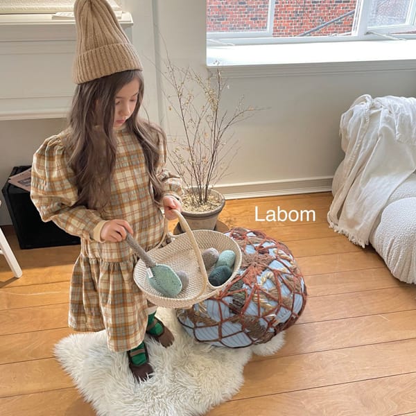 LABOM - Korean Children Fashion - #Kfashion4kids - Joui Check One-piece - 7