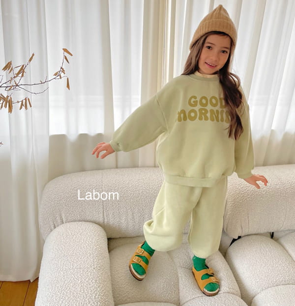 LABOM - Korean Children Fashion - #Kfashion4kids - Good Morning Jogger Pants - 11
