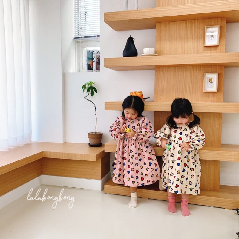LALABONGBONG - Korean Children Fashion - #Kfashion4kids - Color Heart One-piece - 12