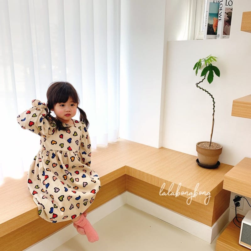 LALABONGBONG - Korean Children Fashion - #Kfashion4kids - Color Heart One-piece - 2