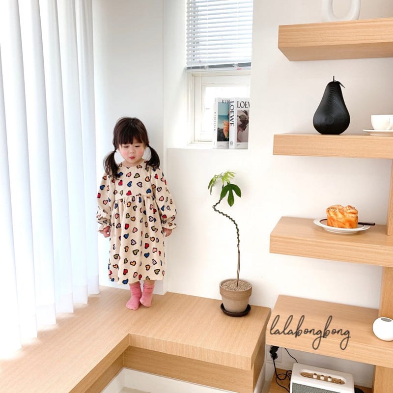 LALABONGBONG - Korean Children Fashion - #Kfashion4kids - Color Heart One-piece - 3
