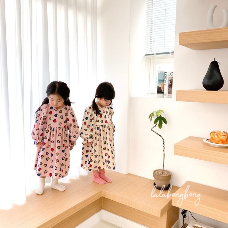 LALABONGBONG - Korean Children Fashion - #Kfashion4kids - Color Heart One-piece - 7