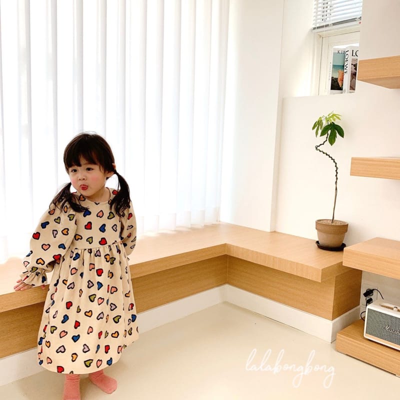 LALABONGBONG - Korean Children Fashion - #Kfashion4kids - Color Heart One-piece - 8