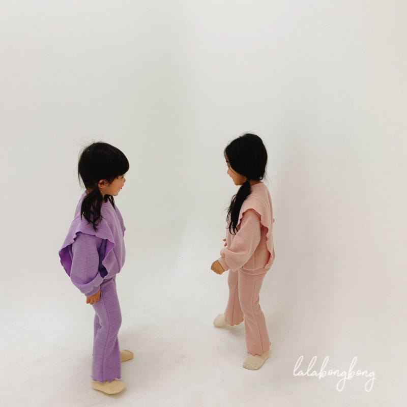 LALABONGBONG - Korean Children Fashion - #Kfashion4kids - Caramel Top Bottom Set - 2