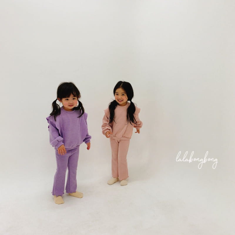 LALABONGBONG - Korean Children Fashion - #Kfashion4kids - Caramel Top Bottom Set - 3