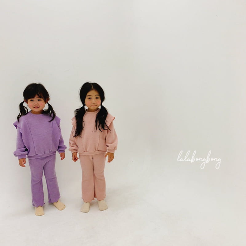 LALABONGBONG - Korean Children Fashion - #Kfashion4kids - Caramel Top Bottom Set - 4