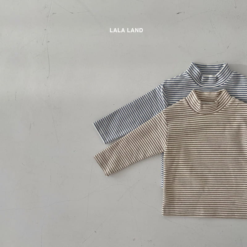 LALALAND - Korean Children Fashion - #Kfashion4kids - Stripes Half Turtleneck Tee - 2