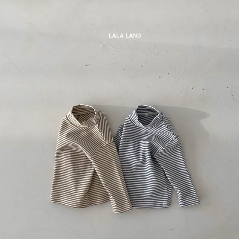 LALALAND - Korean Children Fashion - #Kfashion4kids - Stripes Half Turtleneck Tee - 3