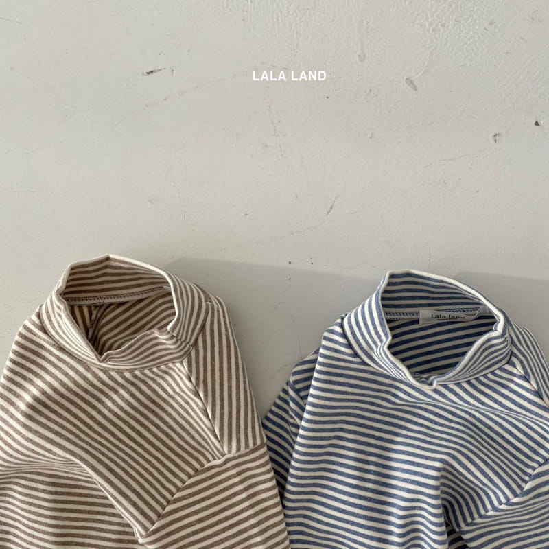 LALALAND - Korean Children Fashion - #Kfashion4kids - Stripes Half Turtleneck Tee - 5