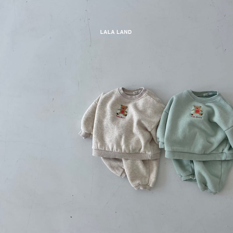 LALALAND - Korean Children Fashion - #Kfashion4kids - Bebe Mini Bear Top Bottom Set