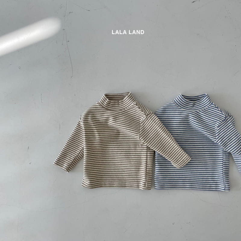 LALALAND - Korean Children Fashion - #Kfashion4kids - Bebe Stripes Half Turtleneck