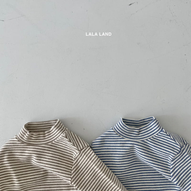 LALALAND - Korean Children Fashion - #Kfashion4kids - Bebe Stripes Half Turtleneck - 2
