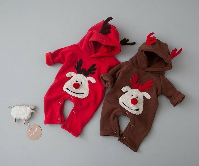 LEMONADE - Korean Children Fashion - #Kfashion4kids - Rudolph Fleece Bodysuit