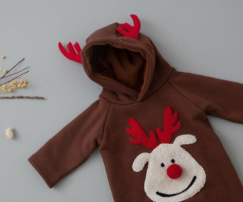 LEMONADE - Korean Children Fashion - #Kfashion4kids - Rudolph Fleece Bodysuit - 12