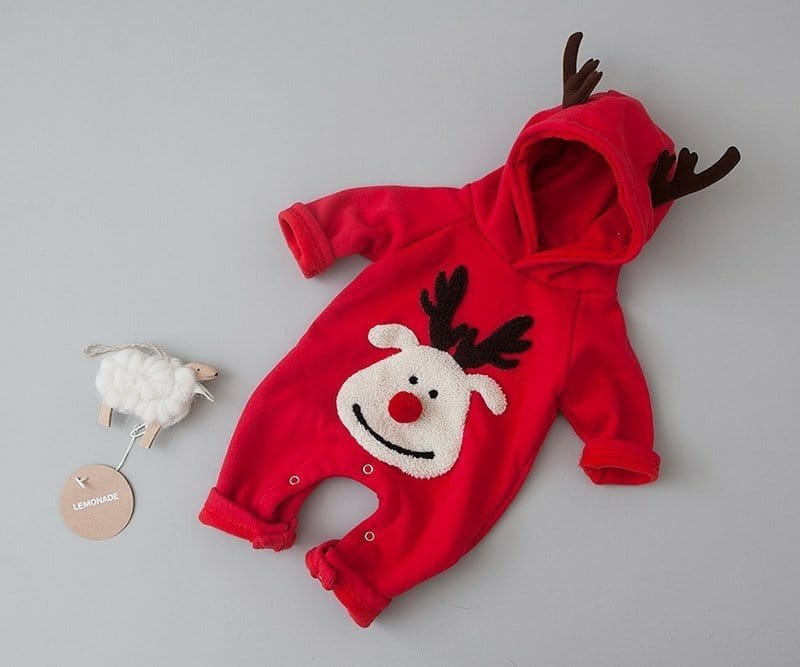 LEMONADE - Korean Children Fashion - #Kfashion4kids - Rudolph Fleece Bodysuit - 3