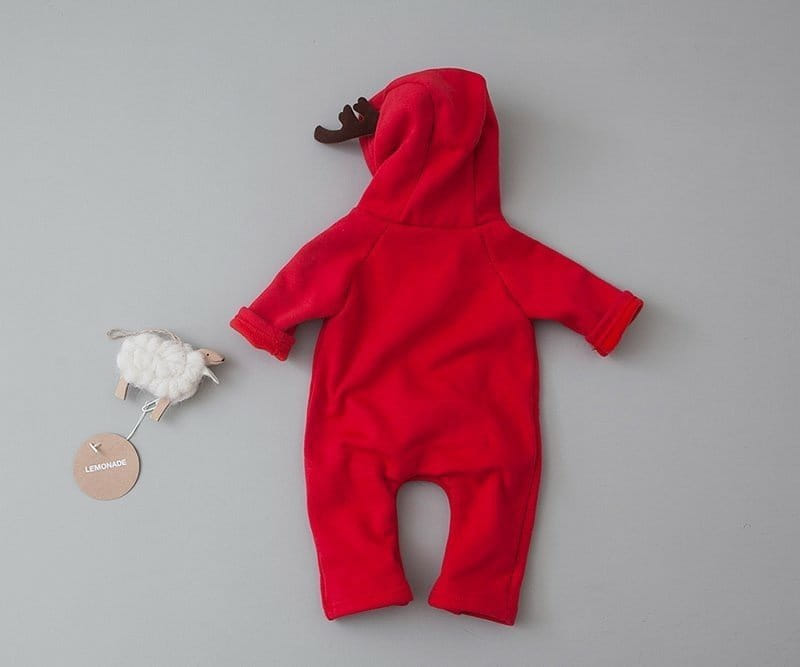 LEMONADE - Korean Children Fashion - #Kfashion4kids - Rudolph Fleece Bodysuit - 6