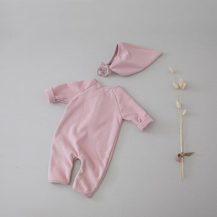 LEMONADE - Korean Children Fashion - #Kfashion4kids - Mink Rib Bodysuit with Bonnet - 10