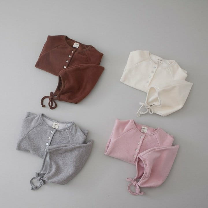 LEMONADE - Korean Children Fashion - #Kfashion4kids - Mink Rib Bodysuit with Bonnet - 11