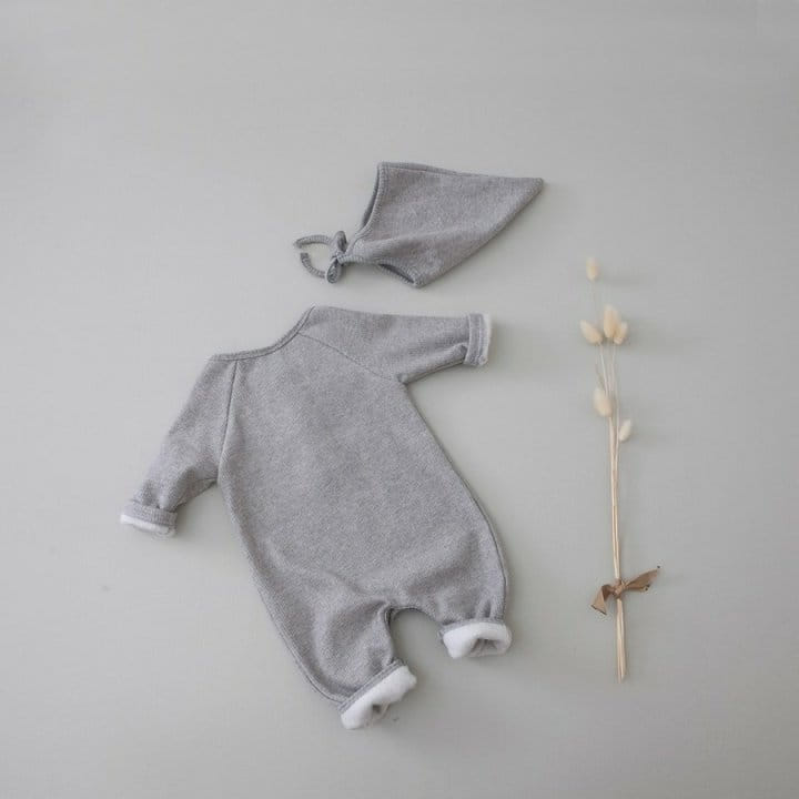 LEMONADE - Korean Children Fashion - #Kfashion4kids - Mink Rib Bodysuit with Bonnet - 7