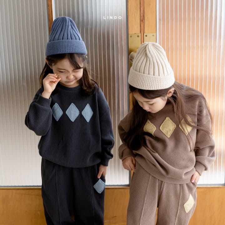 LINDO - Korean Children Fashion - #Kfashion4kids - Damon Waffle Sweatshirt
