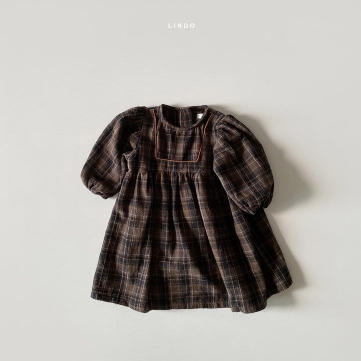 LINDO - Korean Children Fashion - #Kfashion4kids - Line Check One-piece