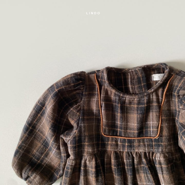 LINDO - Korean Children Fashion - #Kfashion4kids - Line Check One-piece - 4