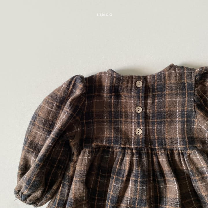 LINDO - Korean Children Fashion - #Kfashion4kids - Line Check One-piece - 5