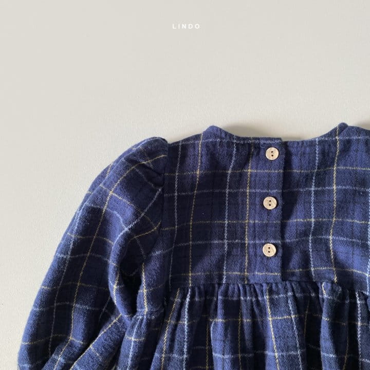 LINDO - Korean Children Fashion - #Kfashion4kids - Line Check One-piece - 6