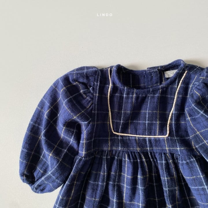 LINDO - Korean Children Fashion - #Kfashion4kids - Line Check One-piece - 7