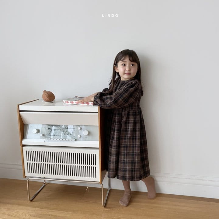 LINDO - Korean Children Fashion - #Kfashion4kids - Line Check One-piece - 8