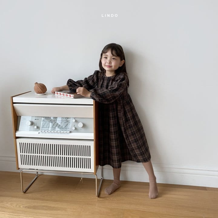 LINDO - Korean Children Fashion - #Kfashion4kids - Line Check One-piece - 9