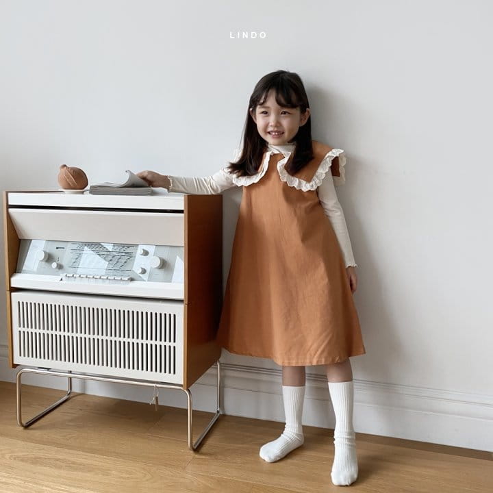 LINDO - Korean Children Fashion - #Kfashion4kids - Square Collar One-piece - 10
