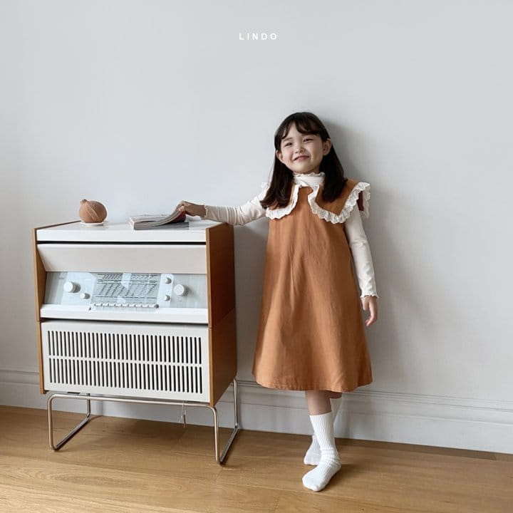 LINDO - Korean Children Fashion - #Kfashion4kids - Square Collar One-piece - 12