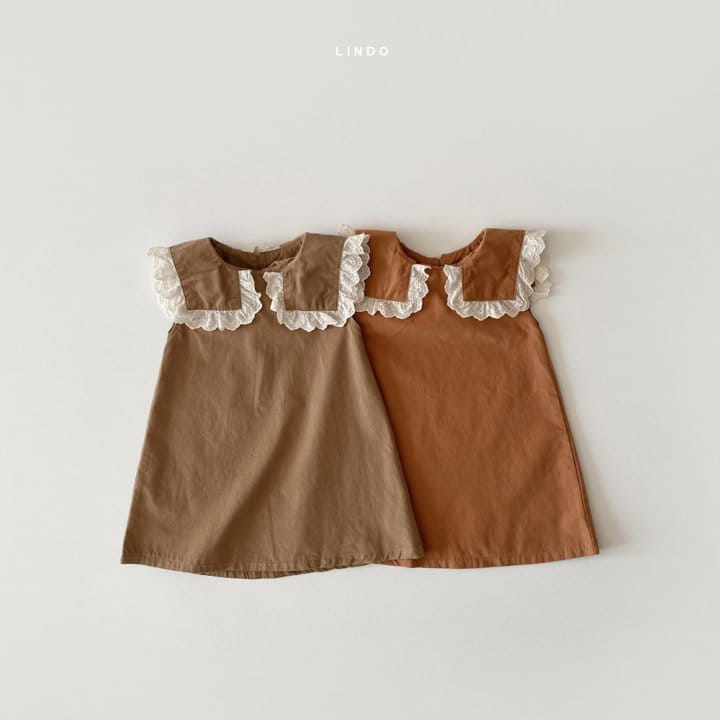 LINDO - Korean Children Fashion - #Kfashion4kids - Square Collar One-piece - 2